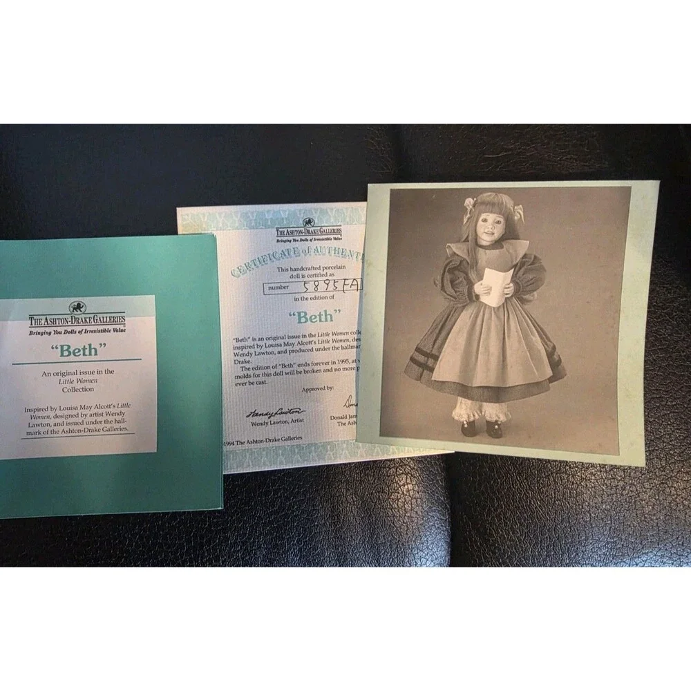 Ashton Drake Galleries Little Women Beth Doll NIB w/ Paperwork